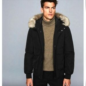 REISS Bishop Faux Fur-Trimmed Hooded Jacket Parka